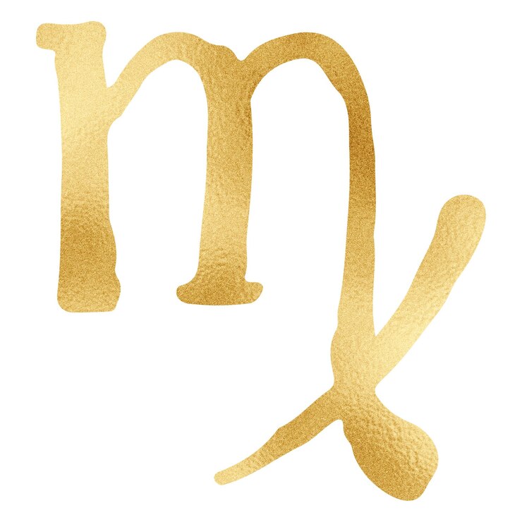 Foto ouro virgem png adesivo do signo do zodíaco fundo transparente