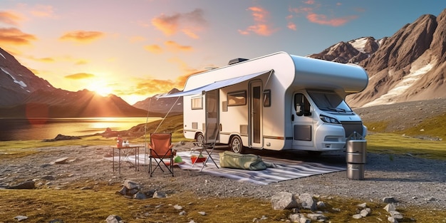 Outdoor-Camping Wohnmobil Outdoor-Camping im europäischen und amerikanischen Stil