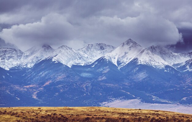 Outono amarelo colorido no Colorado, Estados Unidos. Outono.