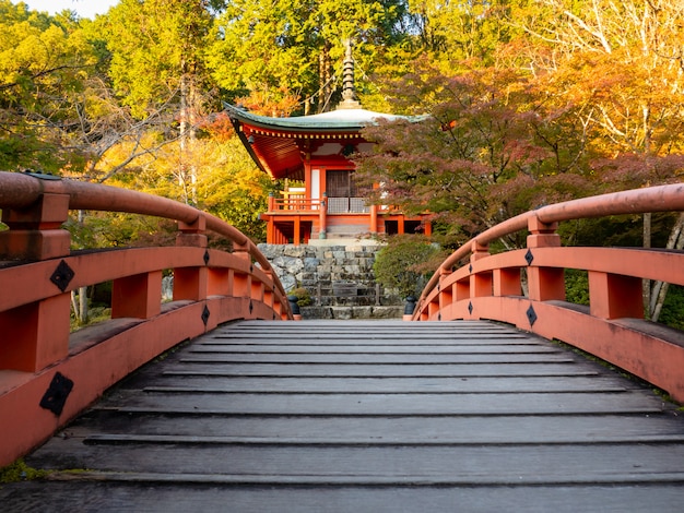 Outono japonês. Templo de Kyoto Daigoji.