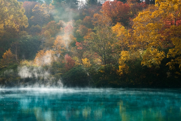 Outono Onsen Lago Aomori Japão