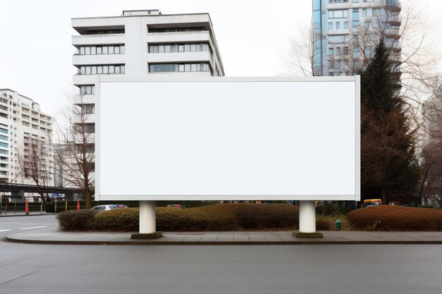 Foto outro cartaz de publicidade branco na rua