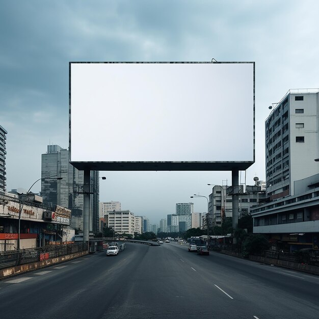 Outro outdoor em branco no edifício gerado pela IA