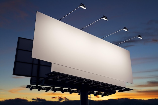 Outro quadro publicitário limpo no fundo do céu