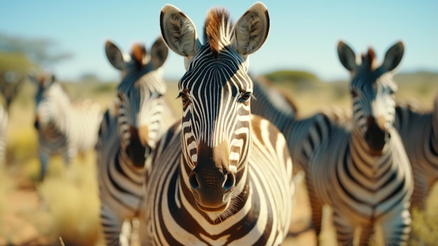 Ouvi falar de zebras pastando na savana africana. Papel de parede UHD