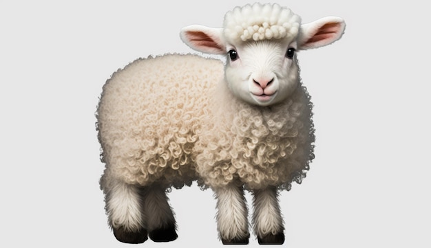 Una oveja con una bata blanca que dice "oveja"