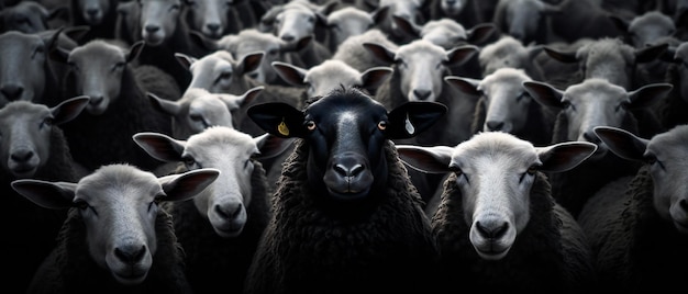 La oveja negra entre las blancas del rebaño
