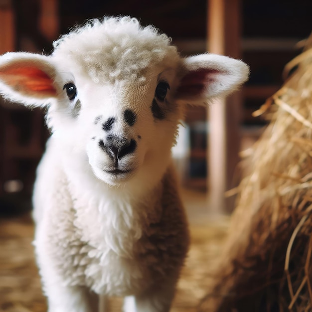 ovejas en un fondo de animales de granja