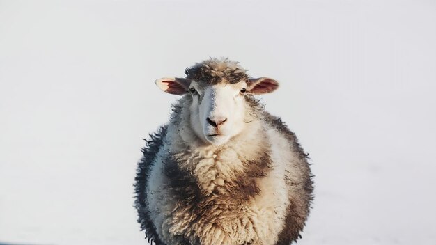 ovejas de Suffolk en un blanco aislado