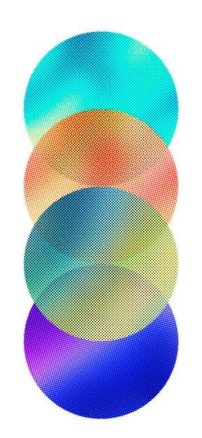 Overlapping Colorful Circles with Gradient