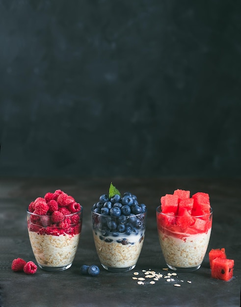 Overnight Oats mit Beeren