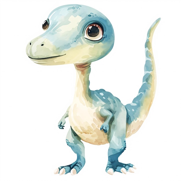 Foto oviraptor dinosaurier zeichentrickfigur aquarell handgefertigter stil illustration clipart