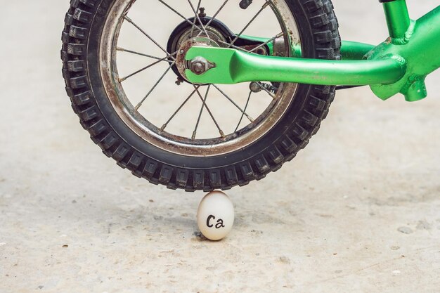 Ovo - cálcio, sob a pesada roda de uma bicicleta não quebra. O poder do conceito de cálculo