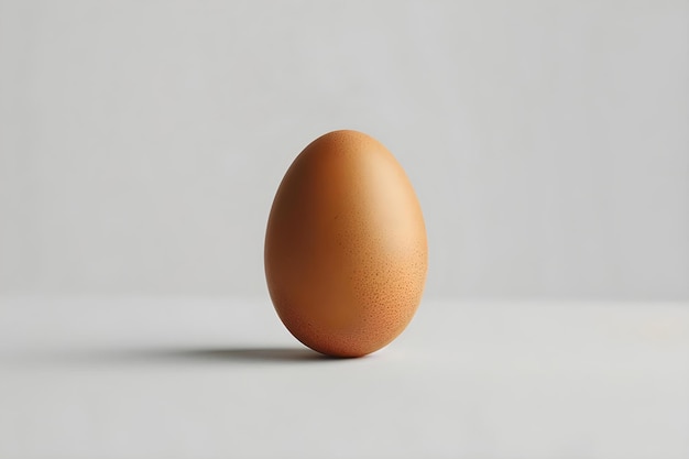 Ovo de galinha em um fundo branco limpo Conceito Fotografia de produto O ovo de galinha de fundo branco Alimentação Estilo minimalista limpo