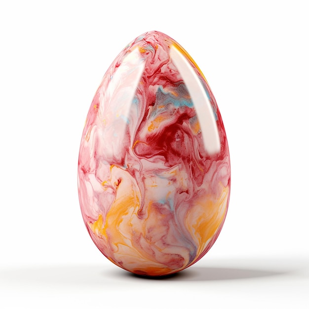 Foto ovo de páscoa 3d isolado em fundo branco