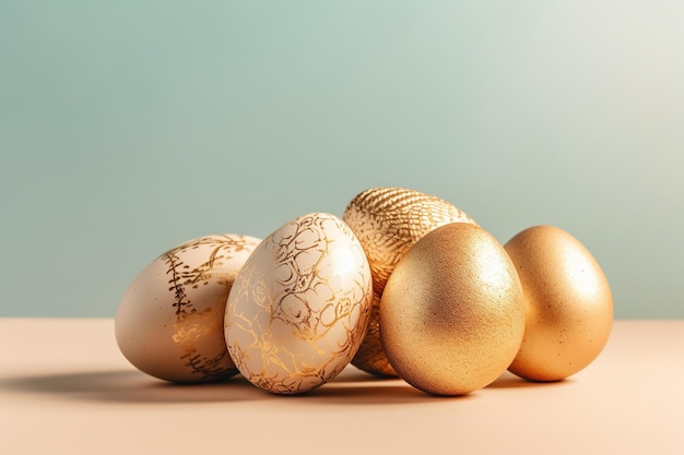 ovos de ouro decorados elegantes
