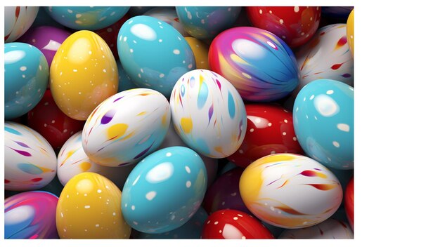 Foto ovos de páscoa coloridos decor festivo celebração da primavera