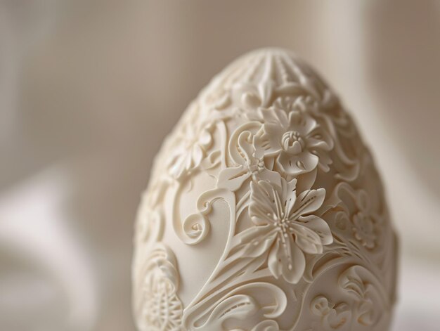 Ovos de Páscoa com esculturas manuais