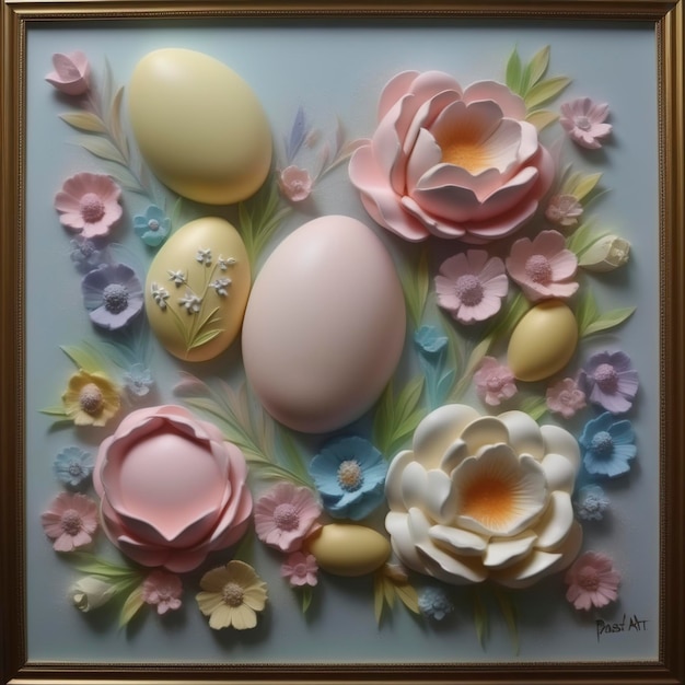 ovos de Páscoa em forma de bouquet