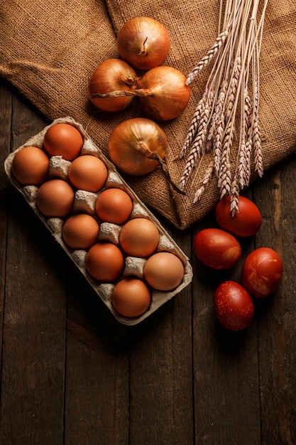 ovos de páscoa para celebração na mesa