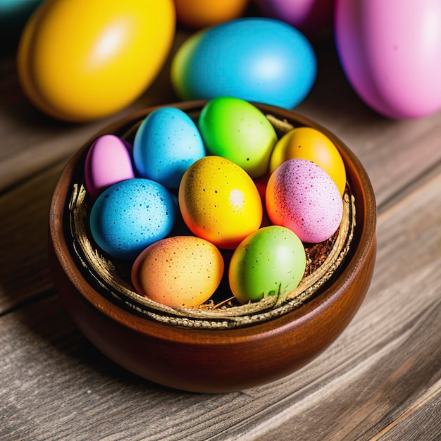 Ovos de páscoa tradicionais coloridos