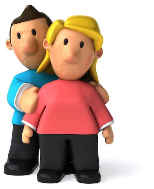 Paar - 3D-Illustration