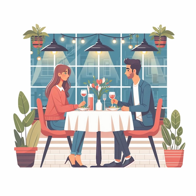 Foto paar auf einem date treffen zweier enger liebender menschen in romantischen beziehungen im cafégenerative ki