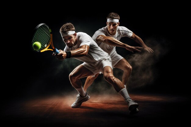 Paar-Fitness Squash-Match Aufregung