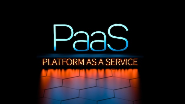 PaaSPlatform as a Service-Konzept 3D-Rendering