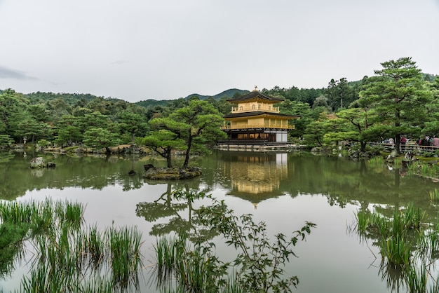 Pabellón dorado en el templo Kinkakuji, Kyoto Japón