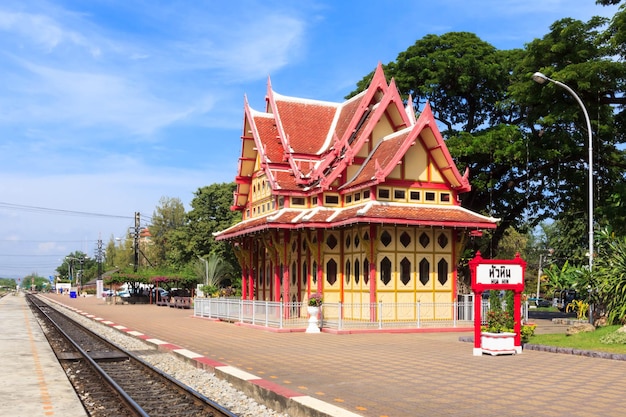 Pabellón real en la estación de tren de hua hin Prachuap Khiri Khan Tailandia