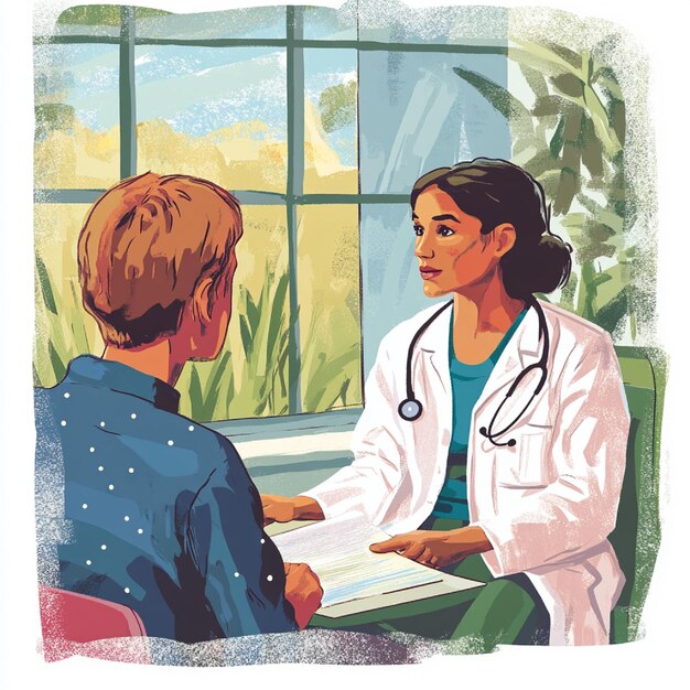 Un paciente y un médico discuten tratamientos alternativos para las infecciones resistentes a los antibióticos