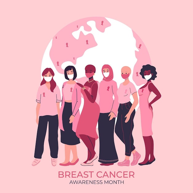 Pacientes mujeres que consultan con una doctora para concienciar y prevenir la enfermedad del día del cáncer de mama
