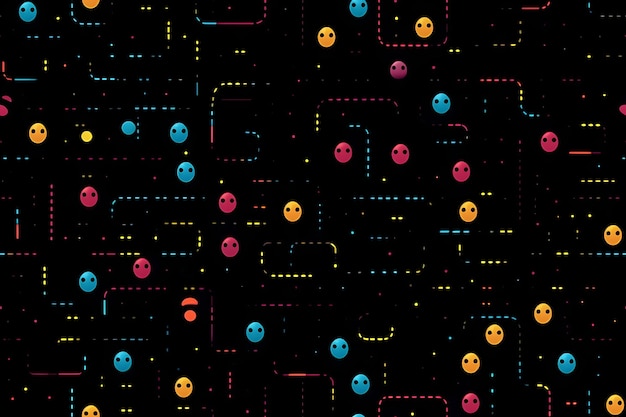 Foto pacman patter fundo preto