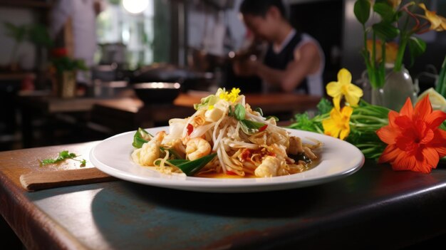 Pad Thai é um frito de macarrão tailandês