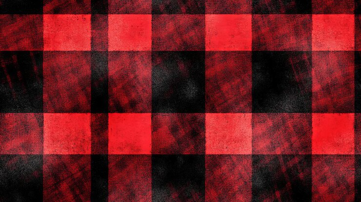 Foto padrão a quadras vermelho e preto