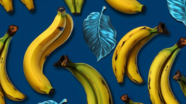 Padrão abstrato de banana de verão sem costura
