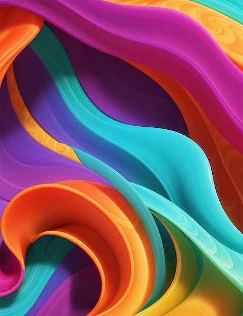 Padrão abstrato de onda multicolorida