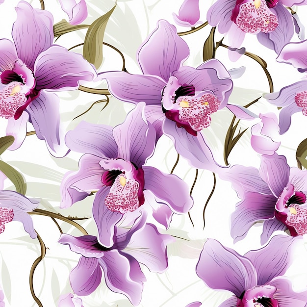Padrão abstrato de orquídea para slide de apresentação