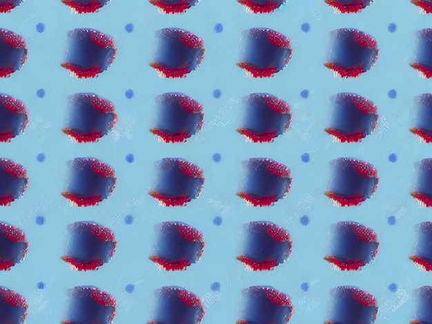 Padrão abstrato repetir para um gelo pops pequenos objetos cinza fundo vermelho e azul escuro