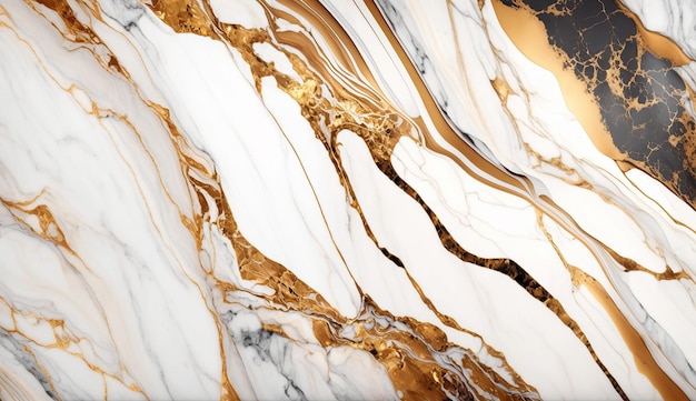 Padrão abstrato textura de mármore bronzeado dourado de luxo AI Generated