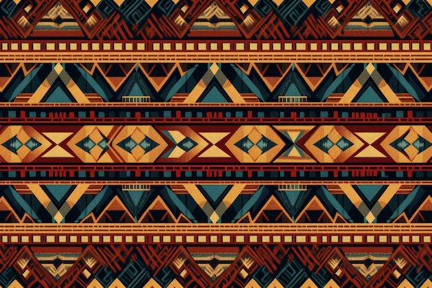 Foto padrão africano sem costura tapete étnico com chevrons estilo asteca