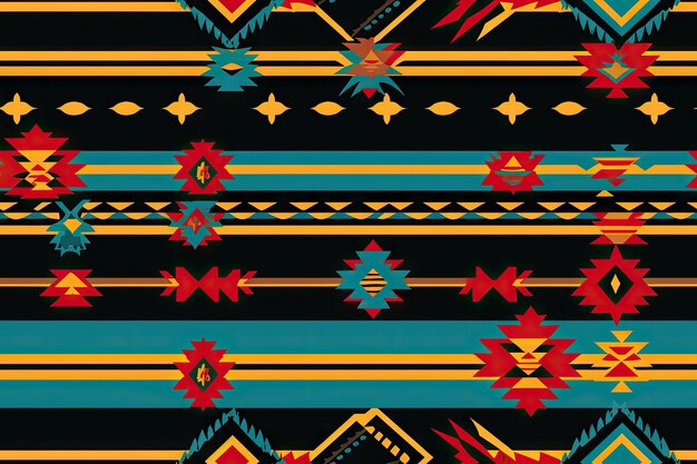Foto padrão asteca perfeito repetindo desenhos tribais papel de parede geométrico tradicional contínuo