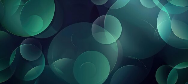 Padrão azul-verde escuro com círculos Desenho decorativo abstrato em estilo gradiente com bolhas