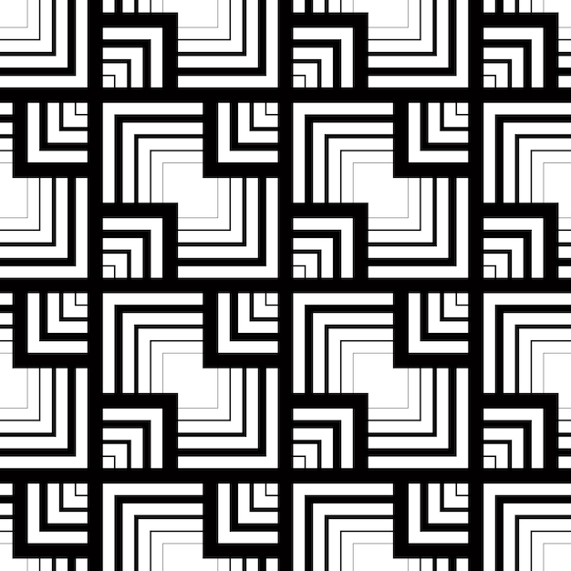 Padrão branco e preto sem costuras, listras vetoriais simples, fundo geométrico preciso, editável e útil para design ou papel de parede