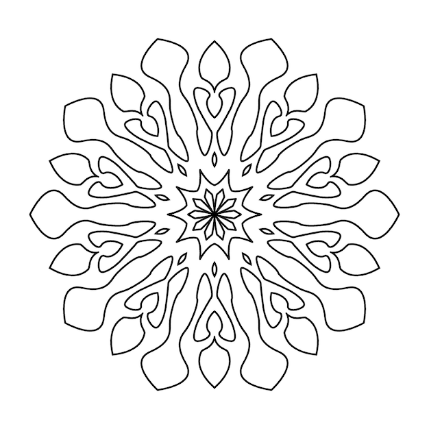 Padrão circular em forma de mandala para decoração de tatuagem Henna Mehndi Ornamento decorativo