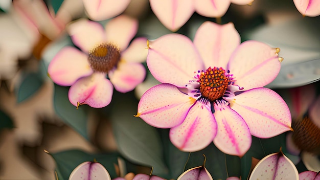 Padrão com flores cor-de-rosa