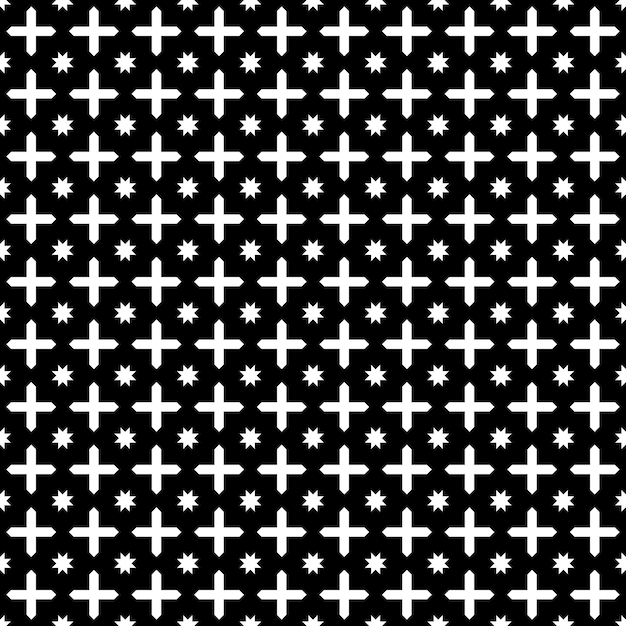 Foto padrão cruzado preto e branco com uma cruz.