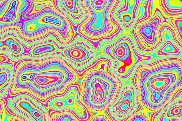 Padrão de água colordul de ilustração 3D, textura. Padrão de superfície de água abstrato caótico pop art. Ótimo para fundo de verão