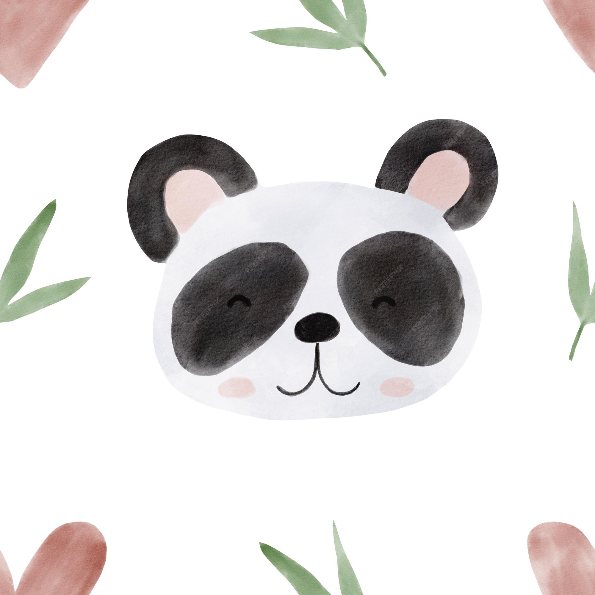 Kit Digital Pandas Aquarela, Cliparts, Desenho Panda